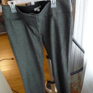 LOFT CHARCOAL GREY COTTON BUISNES CASUAL WOMEN PANTS SIZE 6 NEW WITH TAGS